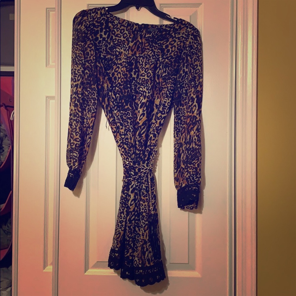 Tahari petite leopard print dress